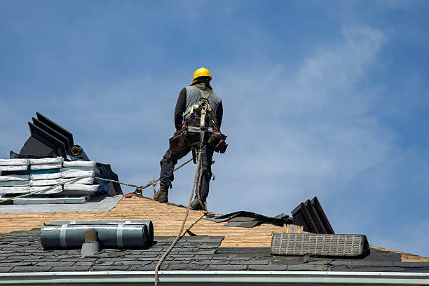 Professional Gutter Installation technician working in Prospect Park, NJ